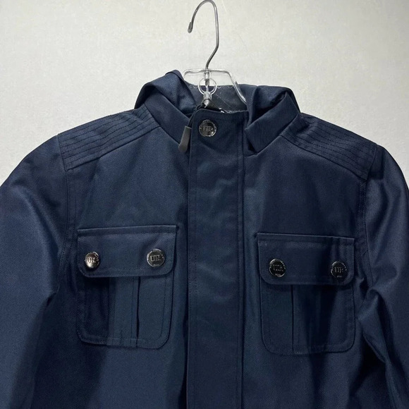 Urban Republic Jacket Boys Size 8 Utility Hoodie Full Zip Snap Long Sleeve Blue - Picture 3 of 13